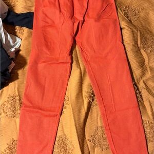 Vibrant Orange Corduroy Pants